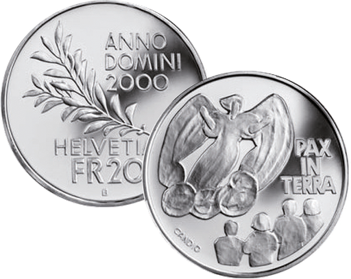 [7996.2000.02] 2000, 20 Fr. Gedenkmünze "Pax in Terra"