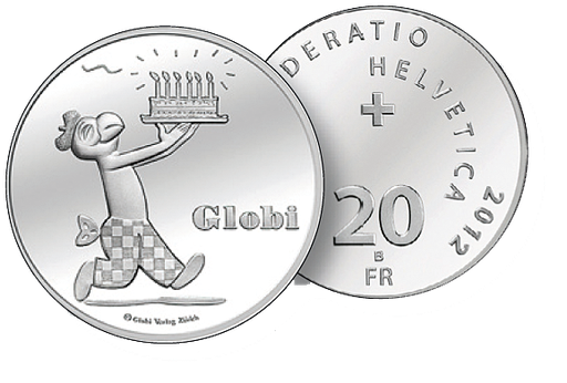 [7996.2012.02] 2012, 20 Fr. Gedenkmünze "Globi"