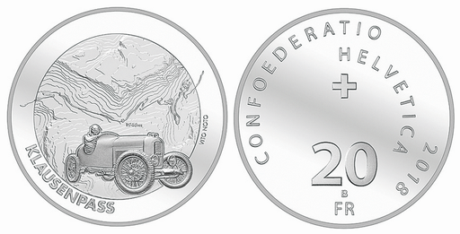 [7996.2018.01] 2018, 20 Fr. Gedenkmünze &quot;Klausenpass&quot;