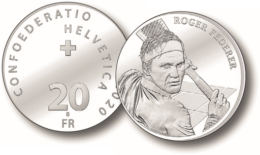 [7996.2019.07] 2020, 20 Fr. Gedenkmünze &quot;Roger Federer&quot;