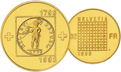 [7997.1998.02] 100 CHF "200 Jahre Helvetische Republik"