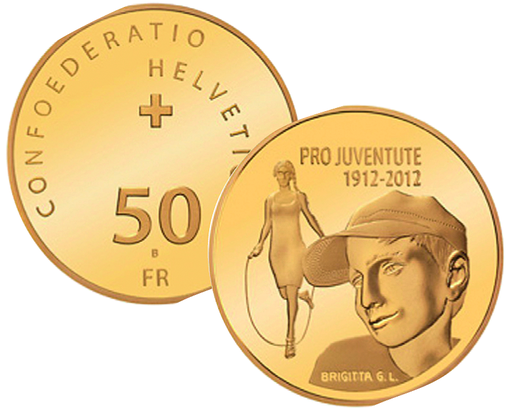 [7997.2012.09] 2012, 50 Fr. Gedenkmünze "100 Jahre Pro Juventute"