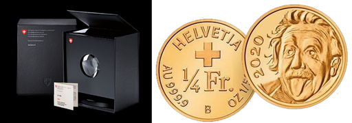 [7997.2020.32] 2020, Die Kleinste Goldmünze der Welt "Einstein"