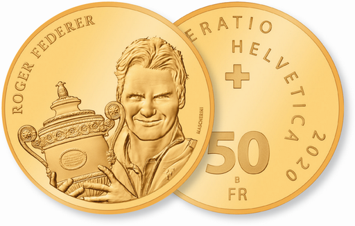 [7997.2020.21] 2020, 50 Fr. Sondermünze &quot;Roger Federer&quot;