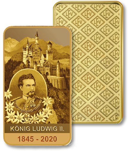 [7997.2020.29] 175 Jahre König Ludwig II., Goldbarren