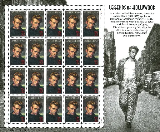 [9100.1996.01] 1996, kompletter Bogen "James Dean"