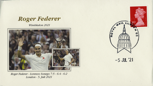 [9974.2021.15] Roger Federer - Wimbledon: Sieg gegen Lorenzo Sonego