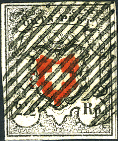 [7033.13.11] 2 1-2 Rp. schwarz-rot, Type 30