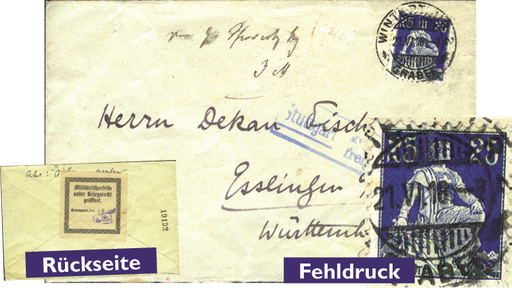 [7300.109.10] 25 Rp. blau-hellblau, "Fehldruck der Unterdruckfarbe"