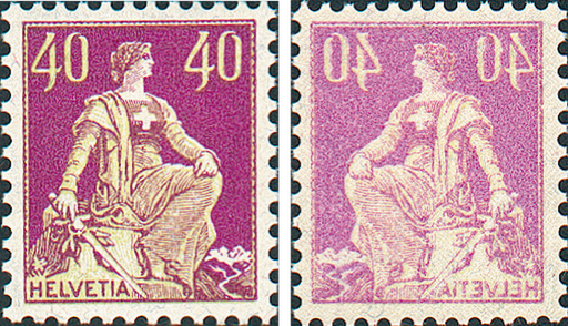 [7300.176.05] 40 Rp. lila-grünlich, "Vollständiger Abklatsch"