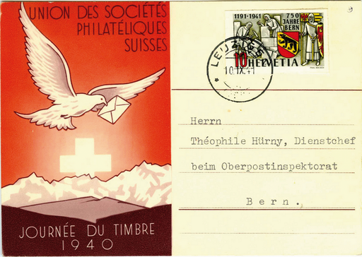 [7300.253.65] 10 Rp. Herzog Berchtold, dunkelgrau-rot, &quot;Ungezähnt&quot;