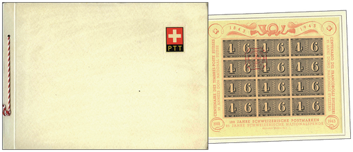 [7300.258.14] 1943, 100 Jahre schweizerische Postmarken