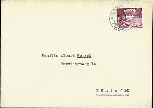 [7300.1957.01] 1957, General Guisan, Dankesbrief nach Köniz