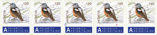 [7300.1272.15] 130 Rp. Steinrötel, "Grosse rote und blaue Farbflecken"