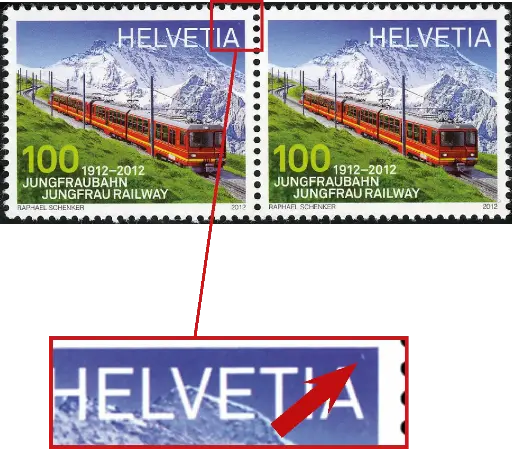 [7300.1416.08] 100 Rp. 100 Jahre Jungfraubahn, "Blauer Putzer über HELVETIA"