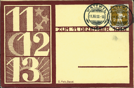 [7300.1913.04] 1913, Schnapszahlbeleg mit Tellknabe