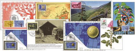 [7300.1954.01] MK-Kollektion mit über 170 verschiedenen Pen-und Privatkarten, mit dabei Fussball WM 54, Postauto 56 (MK 1-3) und viele seltene Stücke.