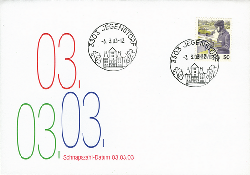 [7300.2003.03] 2003, Schnapszahl-Sonderbeleg