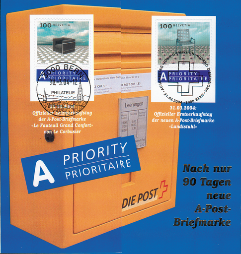 [7300.2004.34] 2003-2004, 100 Rp. Corbusier-Sessel und 100 Rp. Landistuhl