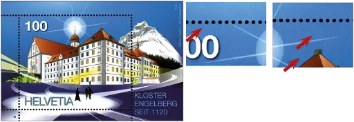 [7300.1764.06] 100 Rp. Kloster Engelberg, farbloser weisser Putzer im Himmel