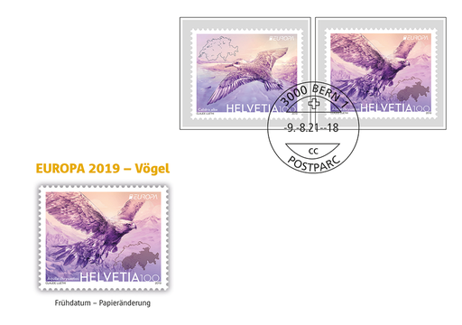 [7303.1727.02] 2019, EUROPA - Vögel, "Gelbes Papier"