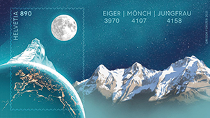 [7321.1.08] Crypto Stamp &quot;Eiger, Mönch und Jungfrau&quot;