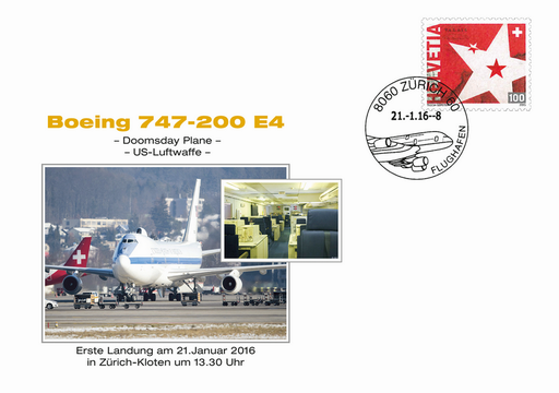 [7371.2016.02] 2016, Boeing 747-200 E4 - Erste Landung in Zürich-Kloten 2016