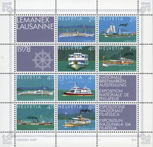 [7410.51.01] 1978, Nationale Briefmarkenausstellung in Lausanne (LEMANEX)
