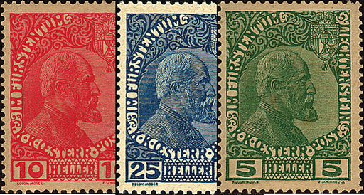 [7820.1.03] 1912-1916, Fürst Johann II. mit Umschrift und Wappen