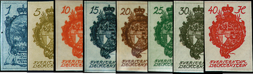 [7820.17.01] 1920, Wappenmuster oder Schloss Vaduz