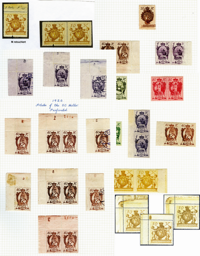 [7820.25.06] 1920, Wappenmuster, Landschaften und Fürstenbilder