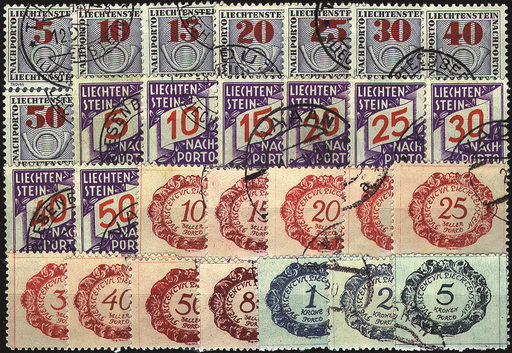 [7847.1.04] 1920-1940, Nachportomarken-Kollektion