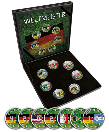 [7985.2014.02] 7 Münzen &quot;WM-Sieger-Kollektion Deutschland&quot;