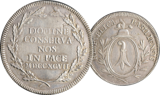 [8012.1797.02] 1797, Halbtaler Basel, letzte Münze der Stadt Basel