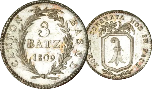 [8012.1810.02] 1810, 3 Batzen Basel