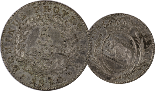 [8013.1810.02] 1810, 5 Batzen Bern, 4.72g schwer, Silber, vorzügliche Erhaltung.